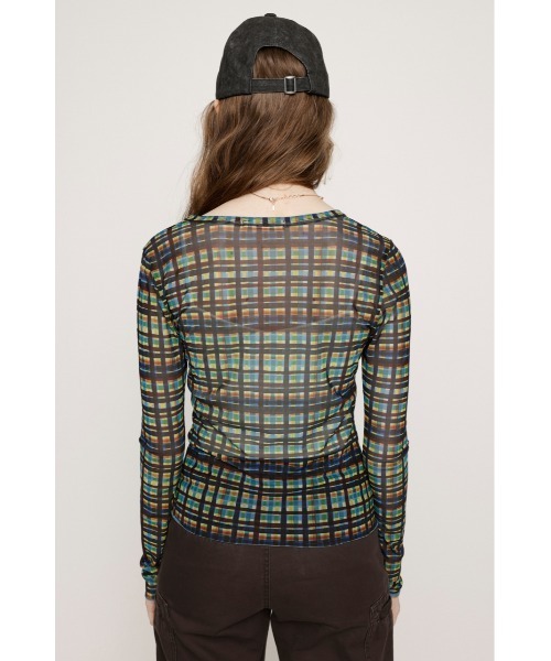 BLUSH MULTI CHECK TOPS ブラッシュ マルチチェック トップス（T