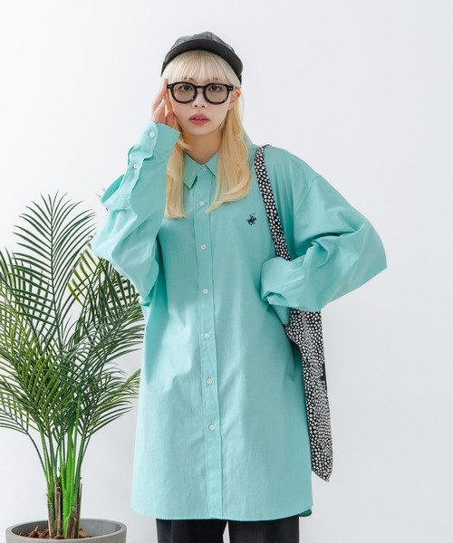 BEVERLY HILLS POLO CLUB(ビバリーヒルズポロクラブ)の「【BEVERLY HILLS POLO CLUB/ビバリーヒルズポロクラブ】BIGシルエット レギュラーカラー ロングスリーブシャツ/長袖シャツ(シャツ/ブラウス・レディース・ダークグリーン/ブラック/オフホワイト/レッド/グレー/ダークブルー/イエロー/グリーン/ブルー・MEDIUM)」の13枚目の写真
