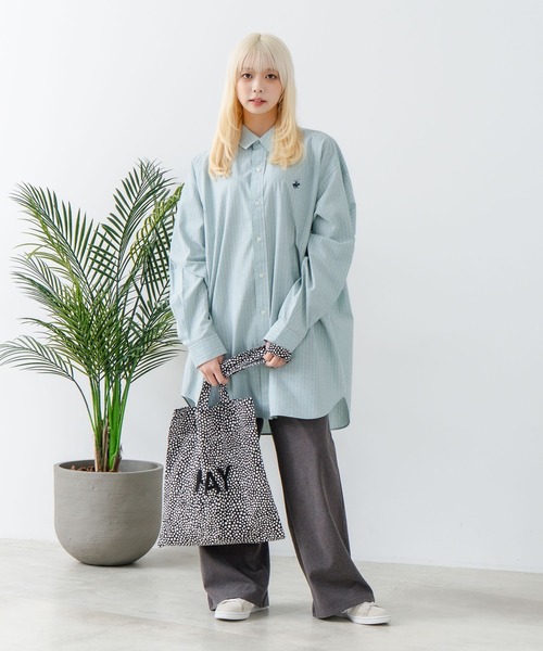 BEVERLY HILLS POLO CLUB(ビバリーヒルズポロクラブ)の「【BEVERLY HILLS POLO CLUB/ビバリーヒルズポロクラブ】BIGシルエット レギュラーカラー ロングスリーブシャツ/長袖シャツ(シャツ/ブラウス・レディース・ダークグリーン/ブラック/オフホワイト/レッド/グレー/ダークブルー/イエロー/グリーン/ブルー・MEDIUM)」の19枚目の写真