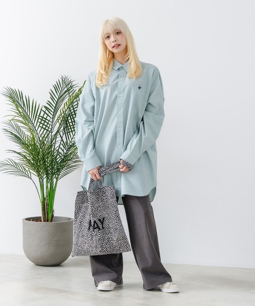 BEVERLY HILLS POLO CLUB(ビバリーヒルズポロクラブ)の「【BEVERLY HILLS POLO CLUB/ビバリーヒルズポロクラブ】BIGシルエット レギュラーカラー ロングスリーブシャツ/長袖シャツ(シャツ/ブラウス・レディース・ダークグリーン/ブラック/オフホワイト/レッド/グレー/ダークブルー/イエロー/グリーン/ブルー・MEDIUM)」の20枚目の写真