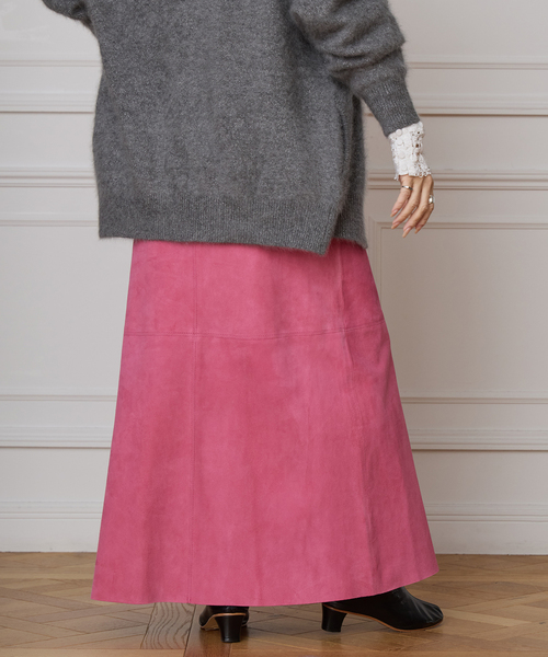 IENA LA BOUCLE(イエナラブークル)の「IENA LA BOUCLE ゴートスエードタイトスカート(スカート・レディース・ピンク/キャメル・38/36/34)」の9枚目の写真