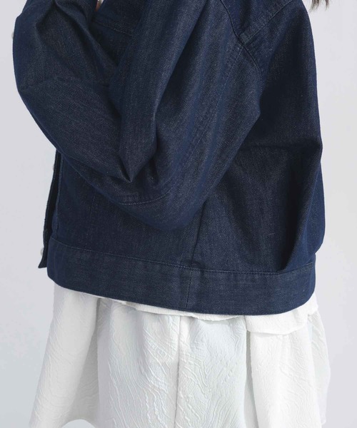 PICCIN(ピッチン)の「【セットアップ可能】ボリュームスリーブラメデニムジャケット(デニムジャケット・レディース・ブルー・L/M)」の13枚目の写真