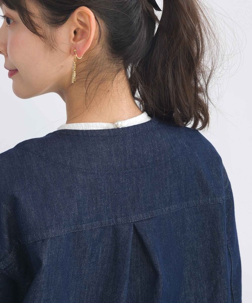 PICCIN(ピッチン)の「【セットアップ可能】ボリュームスリーブラメデニムジャケット(デニムジャケット・レディース・ブルー・L/M)」の14枚目の写真