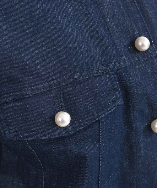 PICCIN(ピッチン)の「【セットアップ可能】ボリュームスリーブラメデニムジャケット(デニムジャケット・レディース・ブルー・L/M)」の15枚目の写真