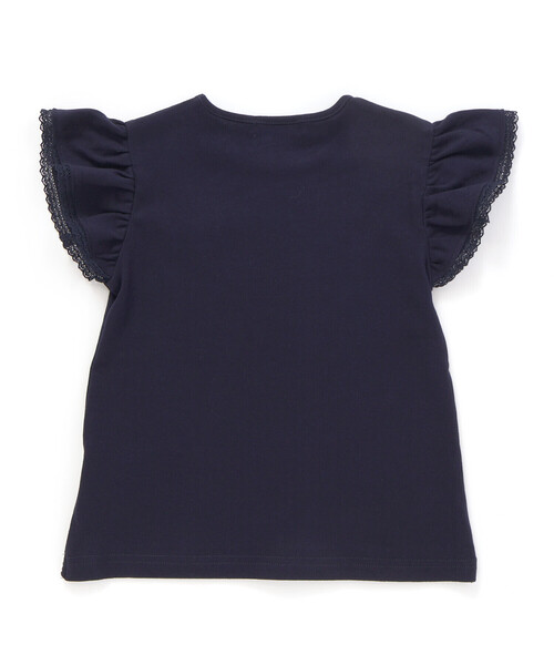 Tartine et Chocolat(タルティーヌエショコラ)の「トーションレース袖フリルTシャツ(90~140cm)(Tシャツ/カットソー・キッズ・ネイビー/パープル・140cm/120cm/130cm/110cm)」の8枚目の写真