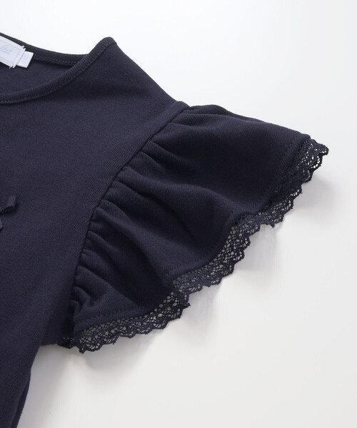 Tartine et Chocolat(タルティーヌエショコラ)の「トーションレース袖フリルTシャツ(90~140cm)(Tシャツ/カットソー・キッズ・ネイビー/パープル・140cm/120cm/130cm/110cm)」の11枚目の写真