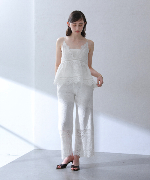 La TOTALITE（ラトータリテ）の「【洗える】ウォッシャブルレースパンツ（その他パンツ・レディース・ホワイト/ブラウン・36/38/40）」の8枚目の写真