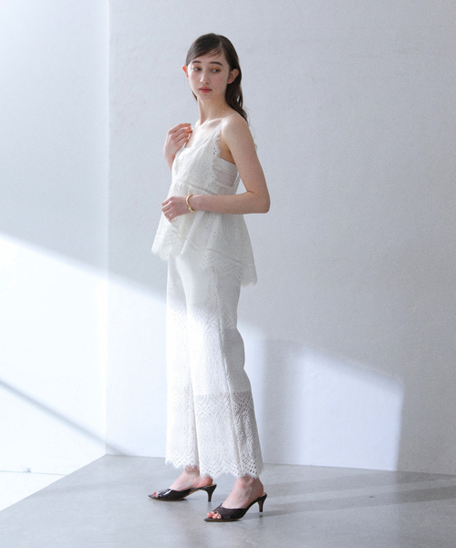 La TOTALITE（ラトータリテ）の「【洗える】ウォッシャブルレースパンツ（その他パンツ・レディース・ホワイト/ブラウン・36/38/40）」の9枚目の写真