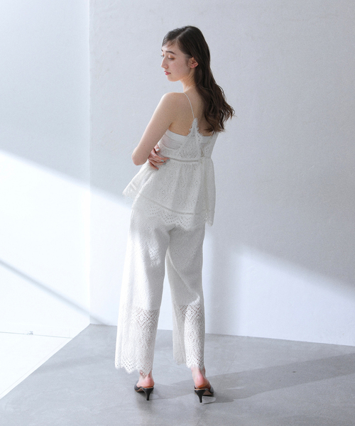 La TOTALITE（ラトータリテ）の「【洗える】ウォッシャブルレースパンツ（その他パンツ・レディース・ホワイト/ブラウン・36/38/40）」の10枚目の写真