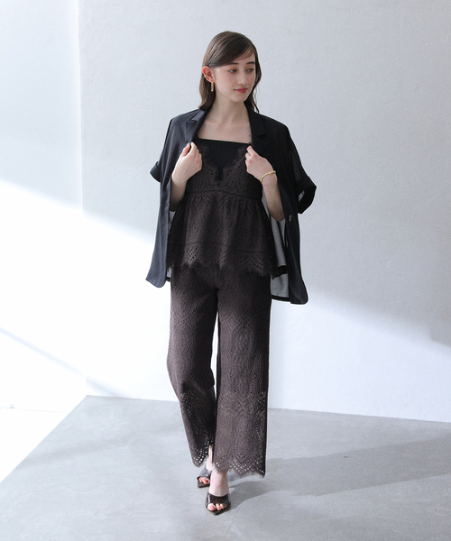 La TOTALITE（ラトータリテ）の「【洗える】ウォッシャブルレースパンツ（その他パンツ・レディース・ホワイト/ブラウン・36/38/40）」の11枚目の写真