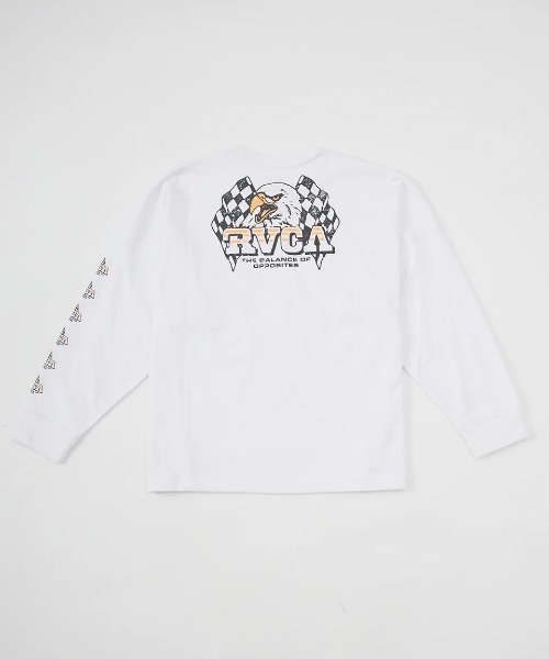 RVCA(ルーカ)の「RVCA キッズ SPEED EAGLE LT ロンT 【2025年春夏モデル】/ルーカキッズバックプリント長袖ロンT(Tシャツ/カットソー・キッズ・ホワイト/ブラック/パープル系その他・160/150/130/140)」の1枚目の写真
