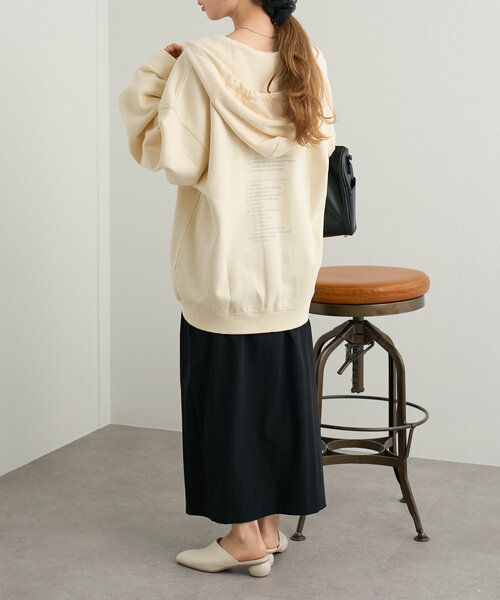 Kastane(カスタネ)の「*【4色展開】B 8GARDEN ZIPフーディー(パーカー・レディース・アイボリー/ネイビー/イエロー/オレンジ・FREE)」の10枚目の写真