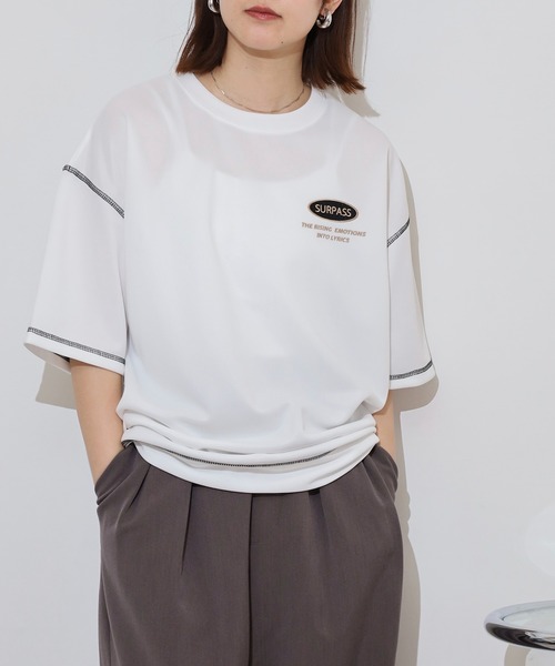 A.T,C in the attic homme（エーティーシーインジアティックオム）の「A.T,C in the attic homme 飾りステッチ プリント/刺繍 半袖Tシャツ（Tシャツ/カットソー・メンズ・ブラック系2/ホワイト系1/ホワイト系2/ブラック系1/ブラック系3/ホワイト系3・M/L）」の20枚目の写真