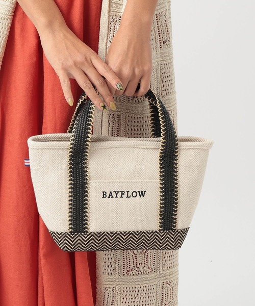 BAYFLOW（ベイフロー）の「[500mlのボトルや長財布も入る]25SヘリンボンロゴトートS（トートバッグ・レディース・ナチュラル・FREE）」の7枚目の写真