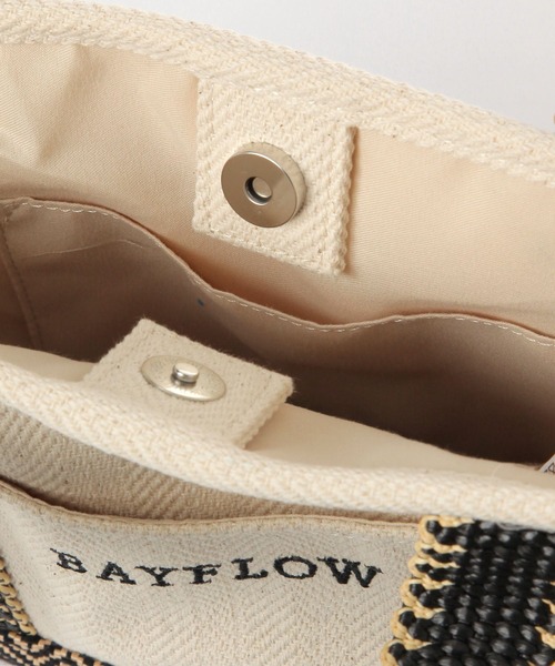 BAYFLOW（ベイフロー）の「[500mlのボトルや長財布も入る]25SヘリンボンロゴトートS（トートバッグ・レディース・ナチュラル・FREE）」の14枚目の写真