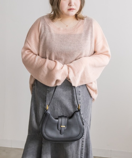 CLETTE(クレット)の「モヘアシアーニット(ニット/セーター・レディース・アイボリー/ピンクベージュ/チャコールグレー・LL/3L/4L)」の18枚目の写真