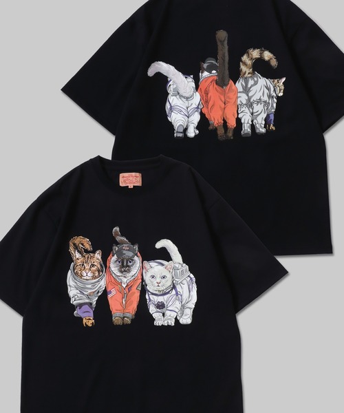 SITRY（シトリー）の「2026SS新柄追加 Cat Print T-Shirt/猫 アニマル プリント オーバーサイズ 半袖Tシャツ レディース メンズ（Tシャツ/カットソー・メンズ・グレー系その他2/ブラック系その他2/ホワイト/ブラック/ホワイト系その他2/ベージュ系その他2/ベージュ系その他/グレー系その他/ホワイト系その他/オートミール/ブラック系その他/チャコール/ブルー/ダークグリーン/ベージュ系その他3/ブラック系その他3/ピンク/ホワイト系その他3/ミント/グレー系その他3・LL/L/M）」の8枚目の写真