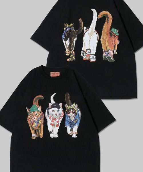 ADERERROR 関税込 猫のセミオーバーサイズフィットTシャツ ADERERROR 関税込 猫のセミオーバーサイズフィットTシャツ