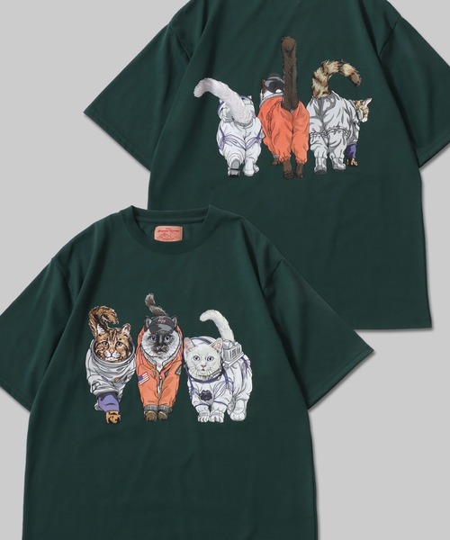 SITRY（シトリー）の「2026SS新柄追加 Cat Print T-Shirt/猫 アニマル プリント オーバーサイズ 半袖Tシャツ レディース メンズ（Tシャツ/カットソー・メンズ・グレー系その他2/ブラック系その他2/ホワイト/ブラック/ホワイト系その他2/ベージュ系その他2/ベージュ系その他/グレー系その他/ホワイト系その他/オートミール/ブラック系その他/チャコール/ブルー/ダークグリーン/ベージュ系その他3/ブラック系その他3/ピンク/ホワイト系その他3/ミント/グレー系その他3・LL/L/M）」の17枚目の写真