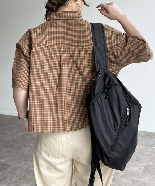 CPCM(シーピーシーエム)の「短丈シャツ(シャツ/ブラウス・レディース・サックスブルー/アイボリー/グリーン/ブラウン/チャコールグレー・FREE)」の20枚目の写真