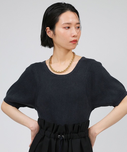 BABYLONE（バビロン）の「カコウリブプルオーバー（Tシャツ/カットソー・レディース・ブラック/ホワイト・フリー）」の2枚目の写真