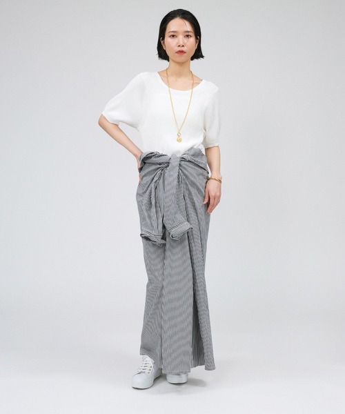 BABYLONE（バビロン）の「カコウリブプルオーバー（Tシャツ/カットソー・レディース・ブラック/ホワイト・フリー）」の8枚目の写真