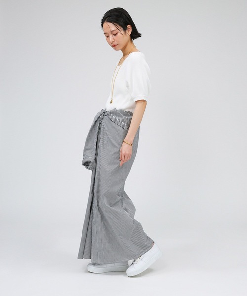 BABYLONE（バビロン）の「カコウリブプルオーバー（Tシャツ/カットソー・レディース・ブラック/ホワイト・フリー）」の10枚目の写真