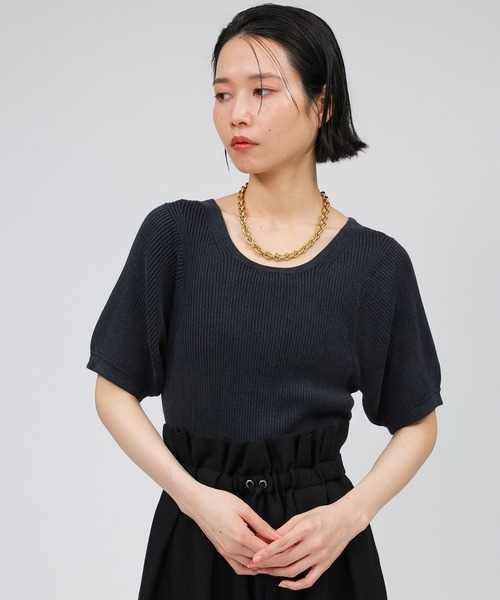 BABYLONE（バビロン）の「カコウリブプルオーバー（Tシャツ/カットソー・レディース・ブラック/ホワイト・フリー）」の14枚目の写真