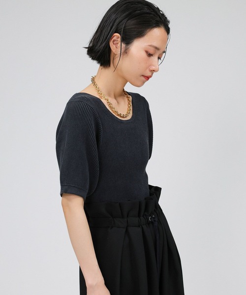 BABYLONE（バビロン）の「カコウリブプルオーバー（Tシャツ/カットソー・レディース・ブラック/ホワイト・フリー）」の16枚目の写真