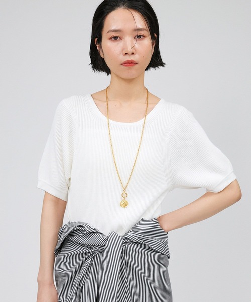 BABYLONE（バビロン）の「カコウリブプルオーバー（Tシャツ/カットソー・レディース・ブラック/ホワイト・フリー）」の3枚目の写真