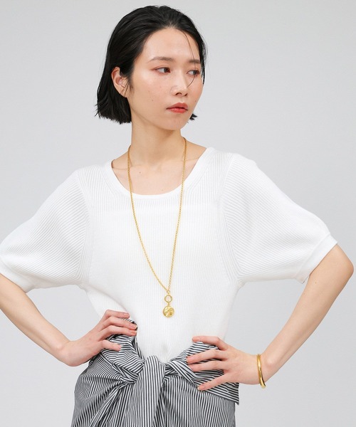 BABYLONE（バビロン）の「カコウリブプルオーバー（Tシャツ/カットソー・レディース・ブラック/ホワイト・フリー）」の4枚目の写真