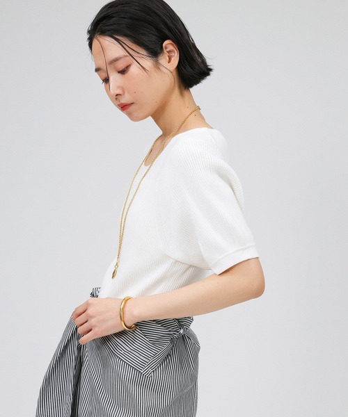 BABYLONE（バビロン）の「カコウリブプルオーバー（Tシャツ/カットソー・レディース・ブラック/ホワイト・フリー）」の5枚目の写真