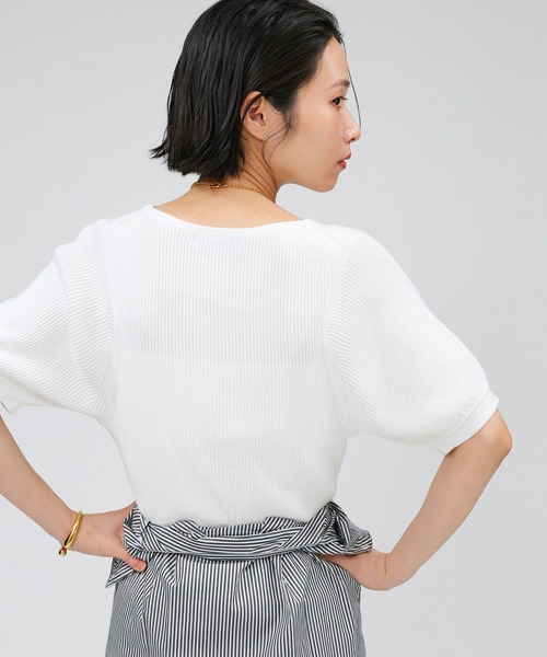 BABYLONE（バビロン）の「カコウリブプルオーバー（Tシャツ/カットソー・レディース・ブラック/ホワイト・フリー）」の6枚目の写真