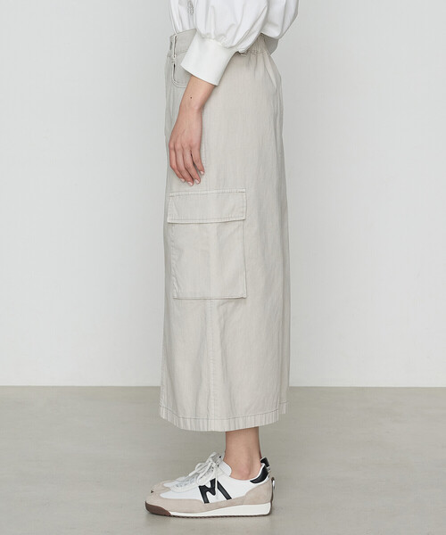 COMME CA（コムサ）の「80ozコットン逆目ツイル ロングスカート（スカート・レディース・ベージュ/グレイッシュベージュ・11号/9号）」の13枚目の写真