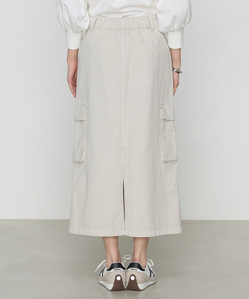 COMME CA（コムサ）の「80ozコットン逆目ツイル ロングスカート（スカート・レディース・ベージュ/グレイッシュベージュ・11号/9号）」の14枚目の写真