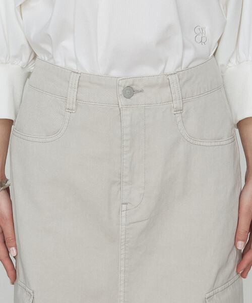 COMME CA（コムサ）の「80ozコットン逆目ツイル ロングスカート（スカート・レディース・ベージュ/グレイッシュベージュ・11号/9号）」の15枚目の写真