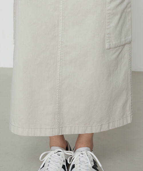 COMME CA（コムサ）の「80ozコットン逆目ツイル ロングスカート（スカート・レディース・ベージュ/グレイッシュベージュ・11号/9号）」の18枚目の写真