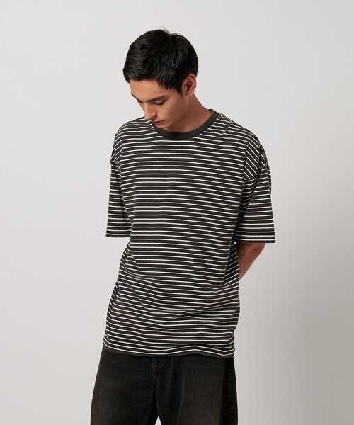 セール】アシッドウォッシュ ボーダー Tシャツ（Tシャツ