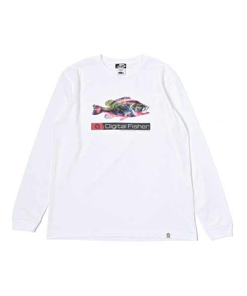 NOTHINKER(ノーシンカー)の「Digital Fisher Long T-shirt(Tシャツ/カットソー・メンズ・ホワイト・LARGE/X-LARGE/MEDIUM/SMALL/XX-LARGE)」の1枚目の写真