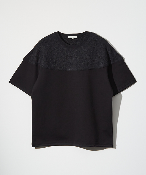 DESIGNWORKS(デザインワークス)の「【ストレッチポンチ】ニット ドッキング Tシャツ(Tシャツ/カットソー・メンズ・ライトグレー/ホワイト/ブラック・46/50/48)」の10枚目の写真