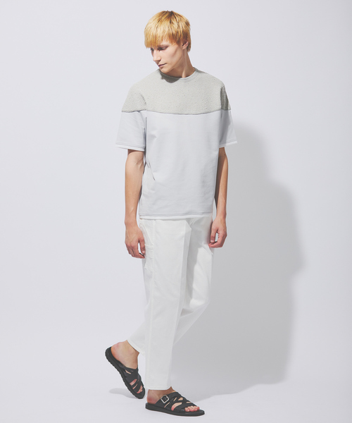 DESIGNWORKS(デザインワークス)の「【ストレッチポンチ】ニット ドッキング Tシャツ(Tシャツ/カットソー・メンズ・ライトグレー/ホワイト/ブラック・46/50/48)」の18枚目の写真