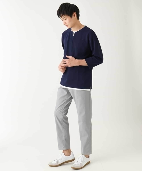 a.v.v(アーヴェヴェ)の「【累計3万枚販売】ストレッチコードレーン5ポケットアンクル丈パンツ【イージーケア/速乾/毛玉になりにくい】(その他パンツ・メンズ・グリーン/ブラック/アイボリー/ネイビー/ダークインディゴブルー/ライトグレー・50/44/46/48/52)」の13枚目の写真
