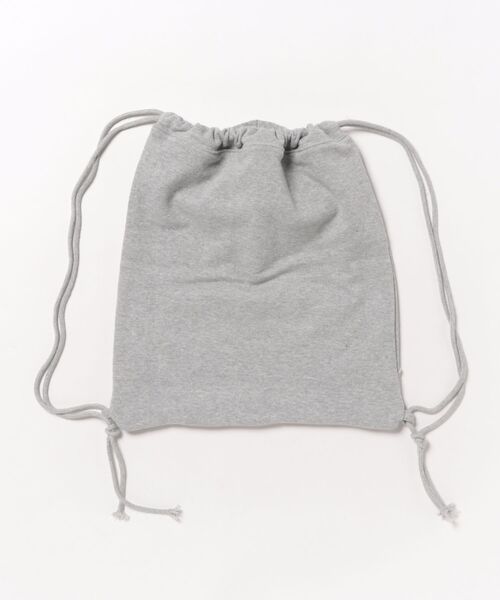 Never mind the XU / Chikashitsu+（ネバーマインド ザ エックスユー / チカシツプラス）の「【nmtc+】sweat hood knapsack / 【エヌエムティーシープラス】スウェットフードナップサック（バックパック/リュック・メンズ・グレー/ブラック・ONE SIZE）」の12枚目の写真