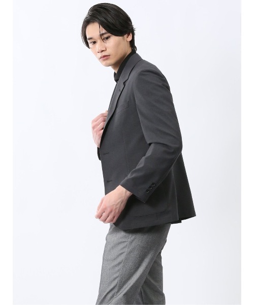 TAKA-Q（タカキュー）の「【WEB限定販売 軽量 ストレッチ ウォッシャブル】ソロテックス 2ボタン ジャケット（テーラードジャケット・メンズ・ネイビー/グレー系その他2・S/MEDIUM/LARGE/X-LARGE/3L）」の8枚目の写真