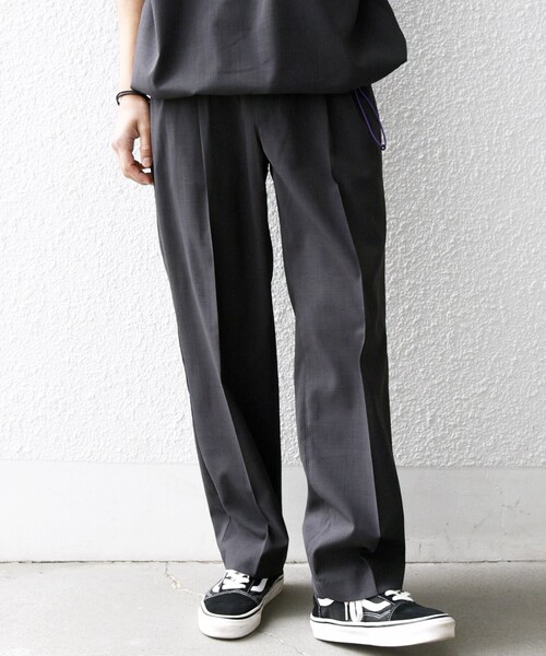 SHIPS any（シップス エニィ）の「SHIPS any:〈通気性/遮熱〉CALCULO サマートロピカル 2タック イージー パンツ(セットアップ対応)◇（その他パンツ・メンズ・ネイビー/ブラック/チャコールグレー・SMALL/MEDIUM/LARGE/X-LARGE）」の6枚目の写真