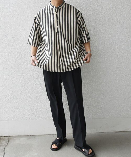 SHIPS any（シップス エニィ）の「SHIPS any:〈通気性/遮熱〉CALCULO サマートロピカル 2タック イージー パンツ(セットアップ対応)◇（その他パンツ・メンズ・ネイビー/ブラック/チャコールグレー・SMALL/MEDIUM/LARGE/X-LARGE）」の9枚目の写真