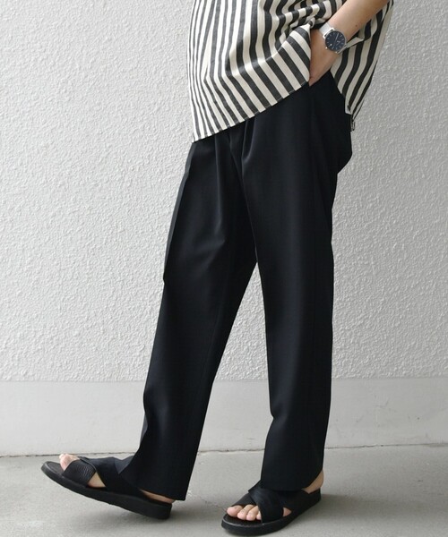 SHIPS any（シップス エニィ）の「SHIPS any:〈通気性/遮熱〉CALCULO サマートロピカル 2タック イージー パンツ(セットアップ対応)◇（その他パンツ・メンズ・ネイビー/ブラック/チャコールグレー・SMALL/MEDIUM/LARGE/X-LARGE）」の12枚目の写真