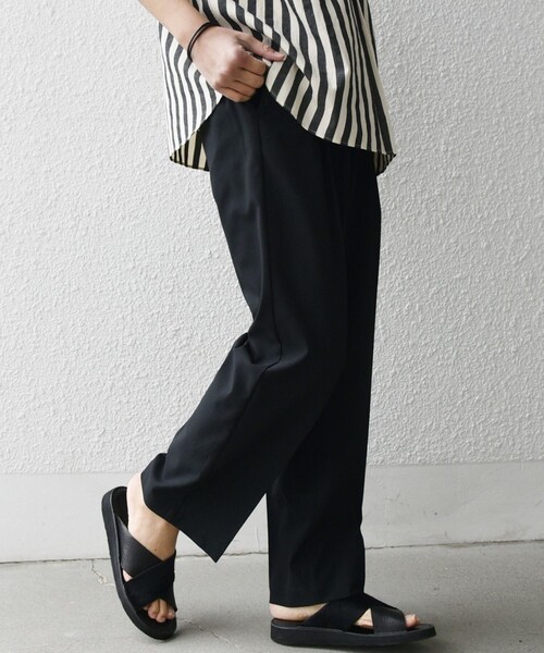 SHIPS any（シップス エニィ）の「SHIPS any:〈通気性/遮熱〉CALCULO サマートロピカル 2タック イージー パンツ(セットアップ対応)◇（その他パンツ・メンズ・ネイビー/ブラック/チャコールグレー・SMALL/MEDIUM/LARGE/X-LARGE）」の13枚目の写真