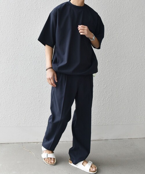 SHIPS any（シップス エニィ）の「SHIPS any:〈通気性/遮熱〉CALCULO サマートロピカル 2タック イージー パンツ(セットアップ対応)◇（その他パンツ・メンズ・ネイビー/ブラック/チャコールグレー・SMALL/MEDIUM/LARGE/X-LARGE）」の15枚目の写真