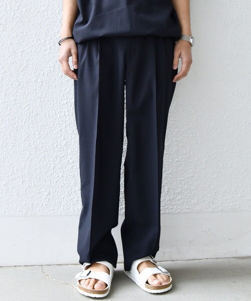 SHIPS any（シップス エニィ）の「SHIPS any:〈通気性/遮熱〉CALCULO サマートロピカル 2タック イージー パンツ(セットアップ対応)◇（その他パンツ・メンズ・ネイビー/ブラック/チャコールグレー・SMALL/MEDIUM/LARGE/X-LARGE）」の16枚目の写真